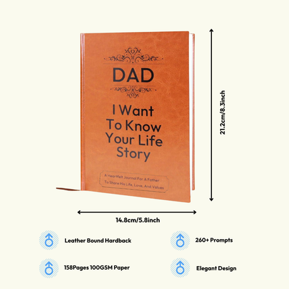 elegant keepsake journal for dads to record their life story