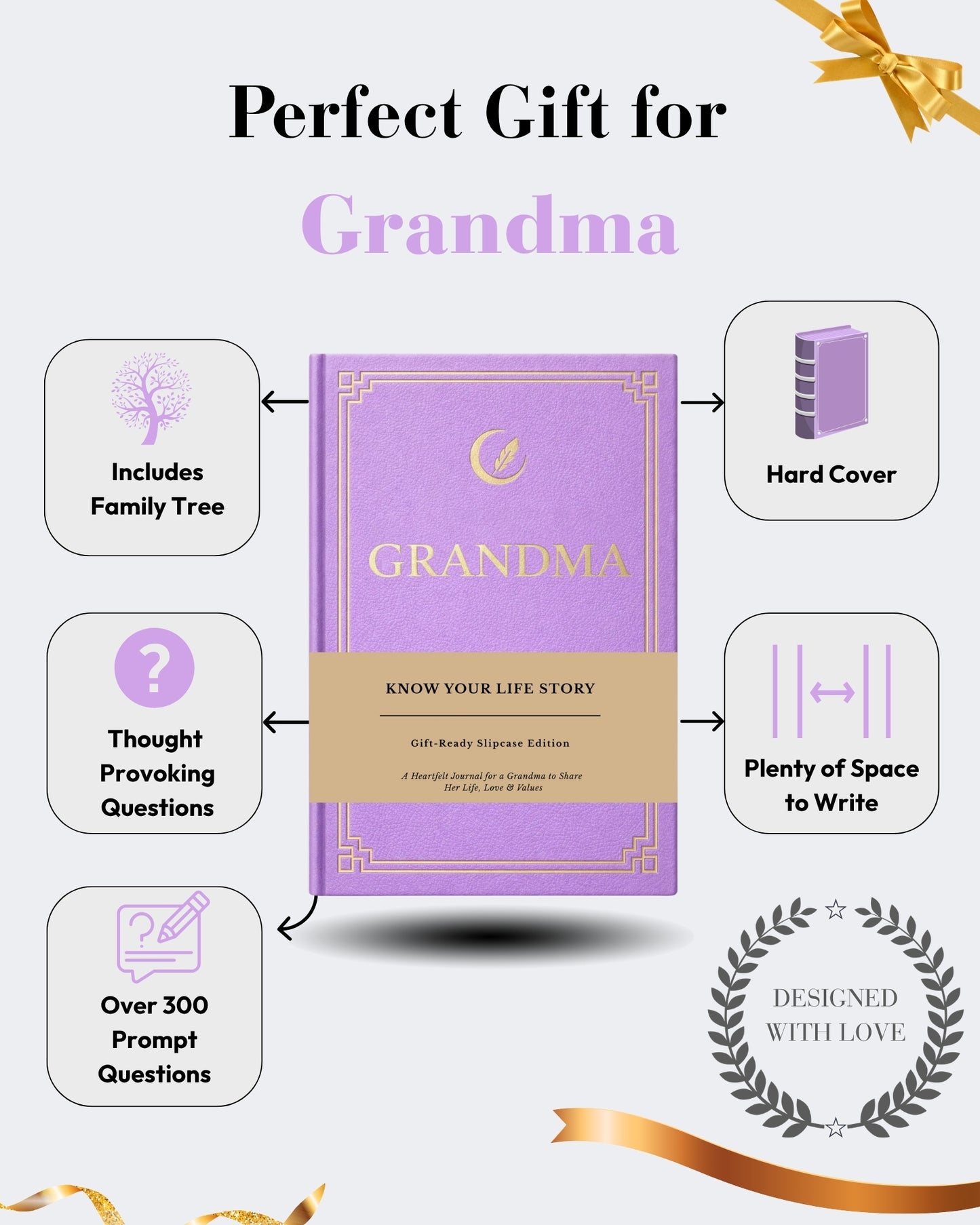 Grandma's Life Story Journal (Hardcover): A Meaningful Keepsake for Grandma to Share Her Journey and Memories