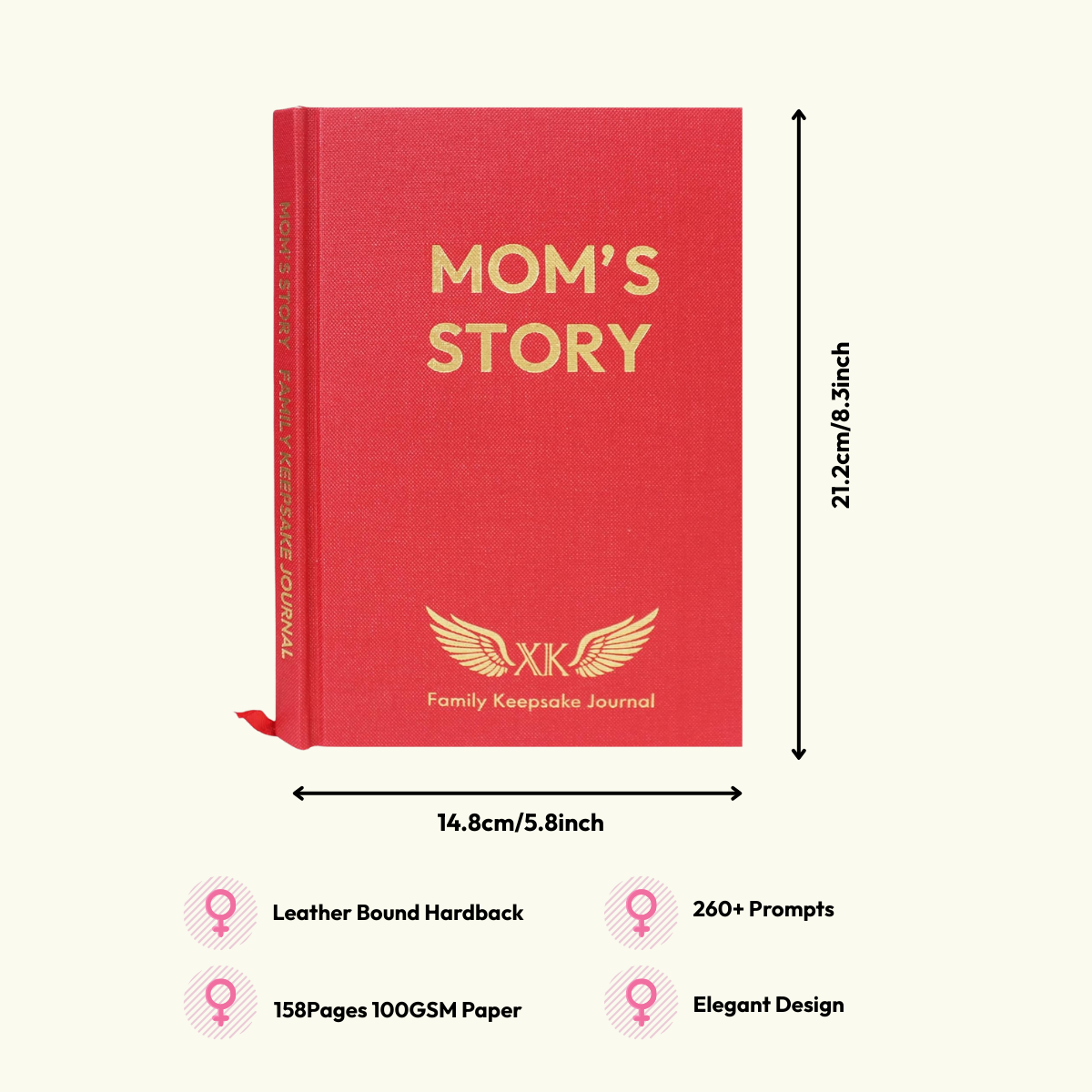 mom¡¯s story journal gift for birthday, holidays, or mother's day