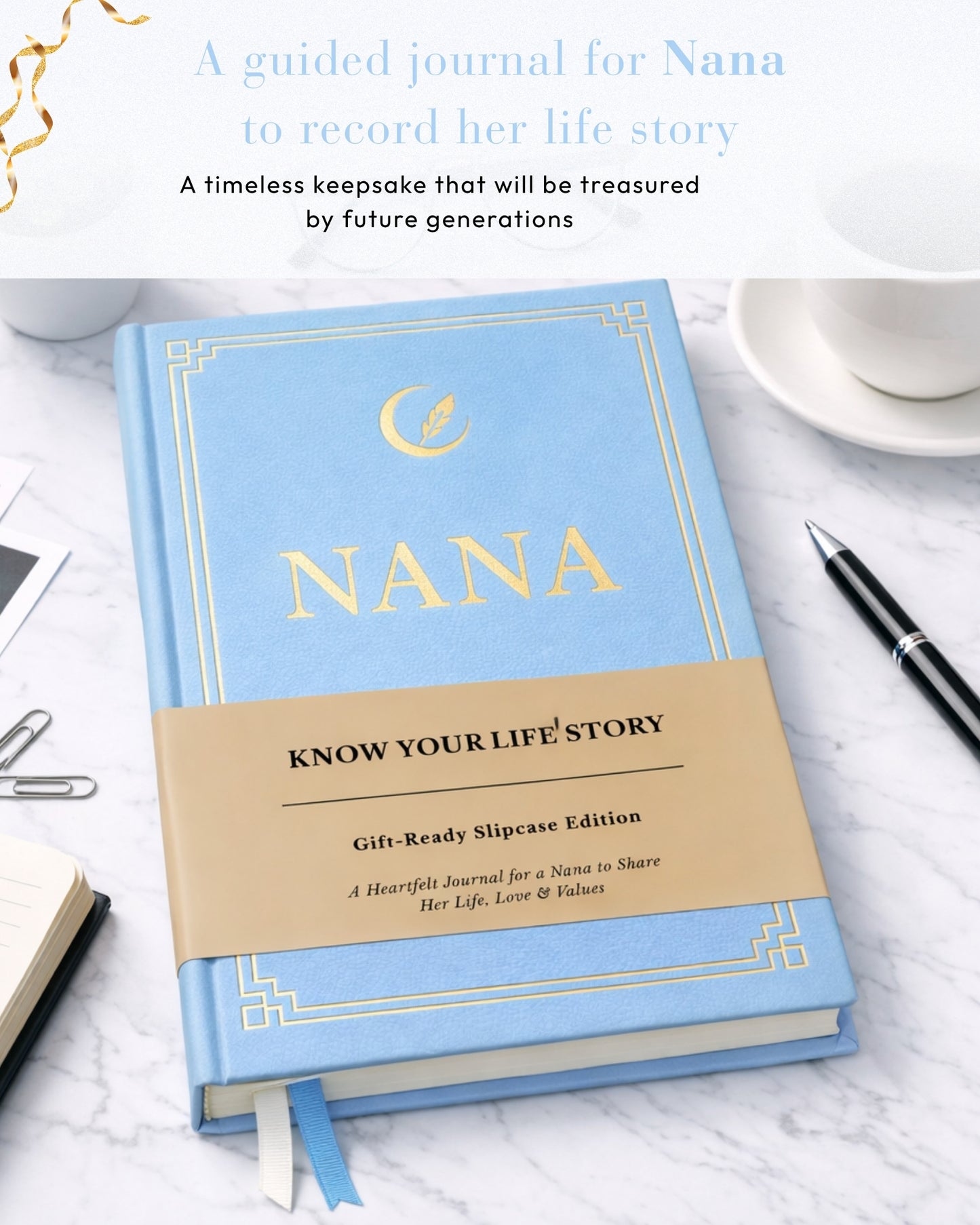 Nana's Life Story Journal (Hardcover): A Meaningful Keepsake for Nana to Share Her Journey and Memories,Sentimental Gifts for Mother's Day, Birthday & Christmas